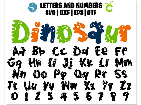Printable Dinosaur Letters Fonts